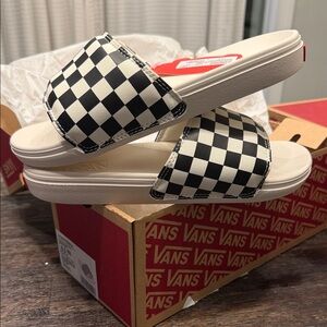 Vans La Costa Slide-On Black and White Checkered